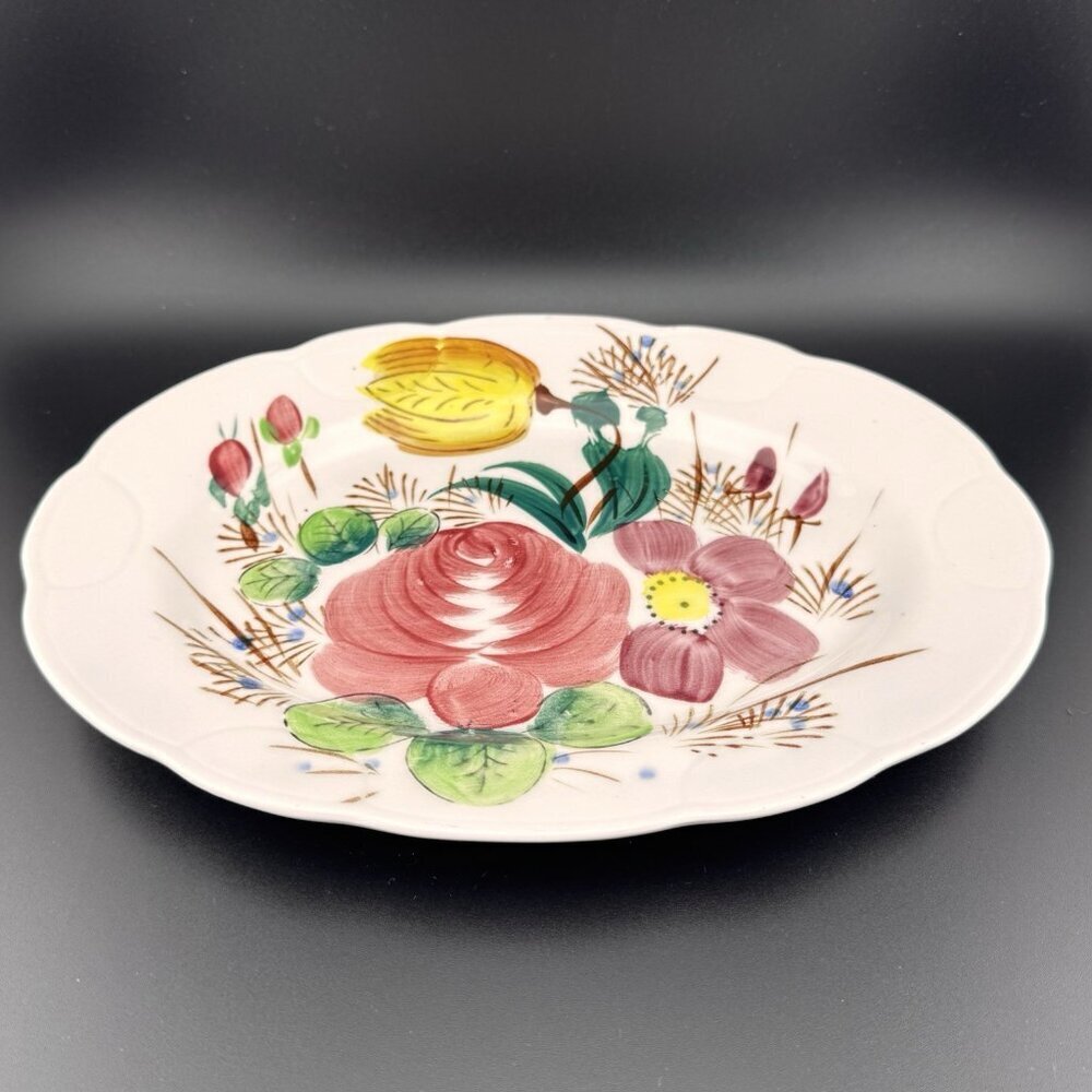 Vintage Wheelock Peoria Japan Plate Hand‑Painted Floral Quiet Luxury Home Decor